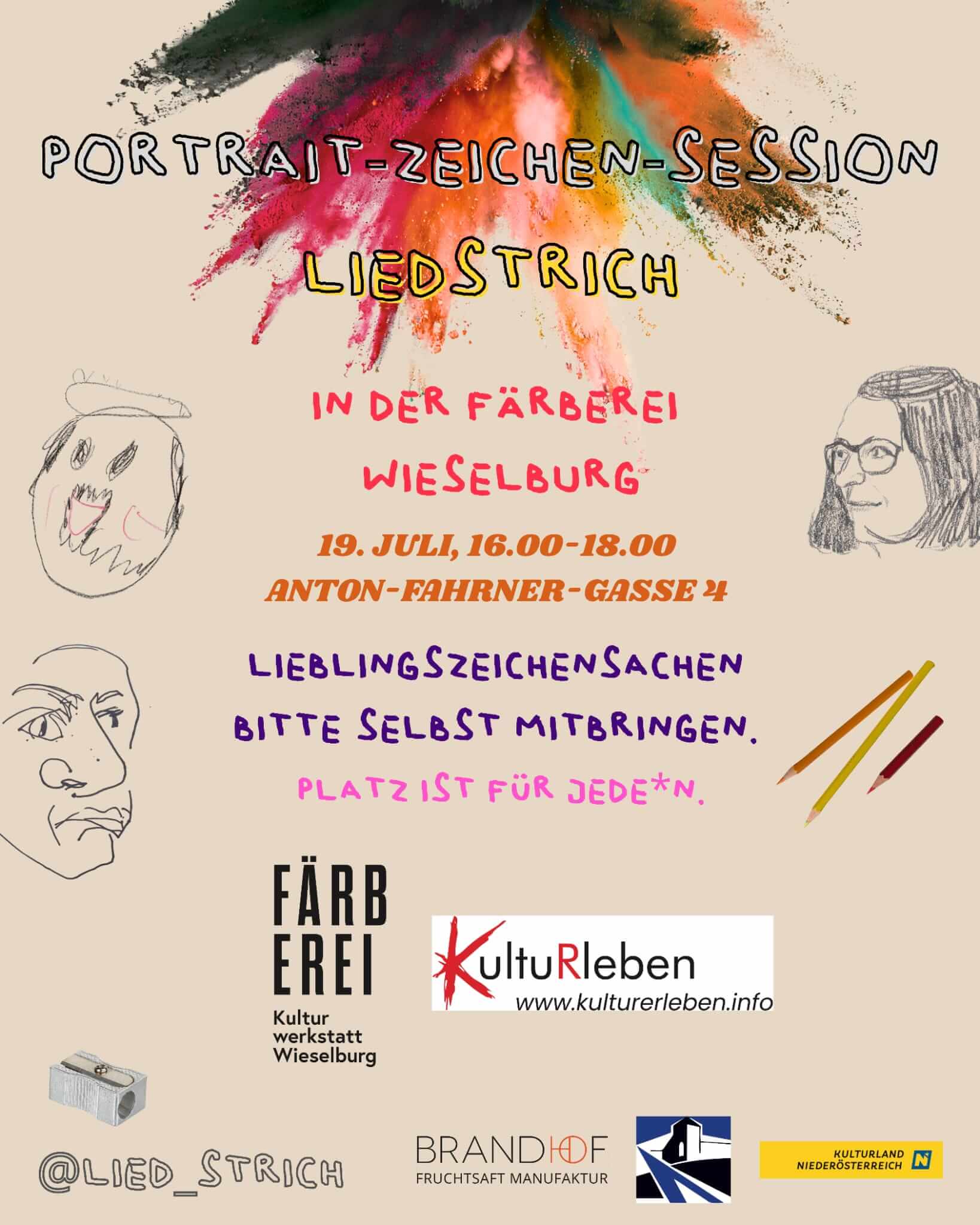 Liedstrich Portrait-Zeichen-Session